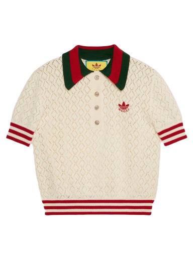 Polo majica Gucci adidas x Cotton Polo Tee Bijela | 693832 XKCDM 9133