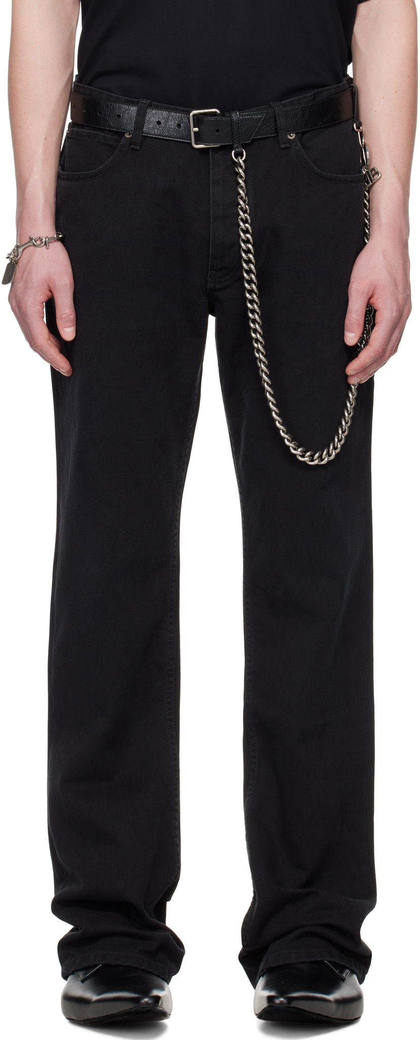 Jeans Balenciaga Balenciaga Straight Fit Jeans Crna | 810788TQW83