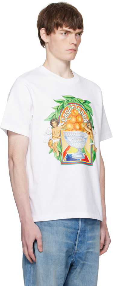 Majica kratkih rukava Casablanca Casablanca Triomphe D'Orange Graphic Tee Bijela | MPF25-JTS-001-23-EX-FLANNELS, 1