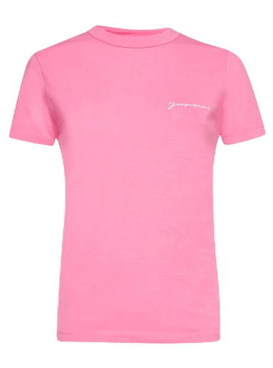 Majica kratkih rukava Jacquemus Ladies Embroidered Logo Ružičasta | 211JS003-2160