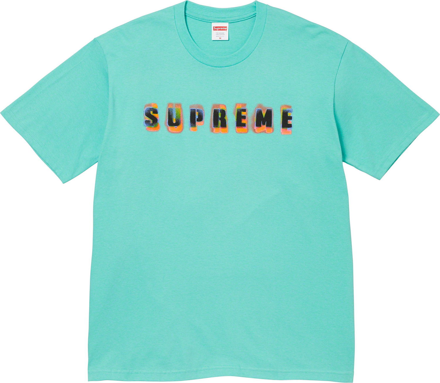 Majica kratkih rukava Supreme Stencil Tee Tirkiz | FW23T32, 0