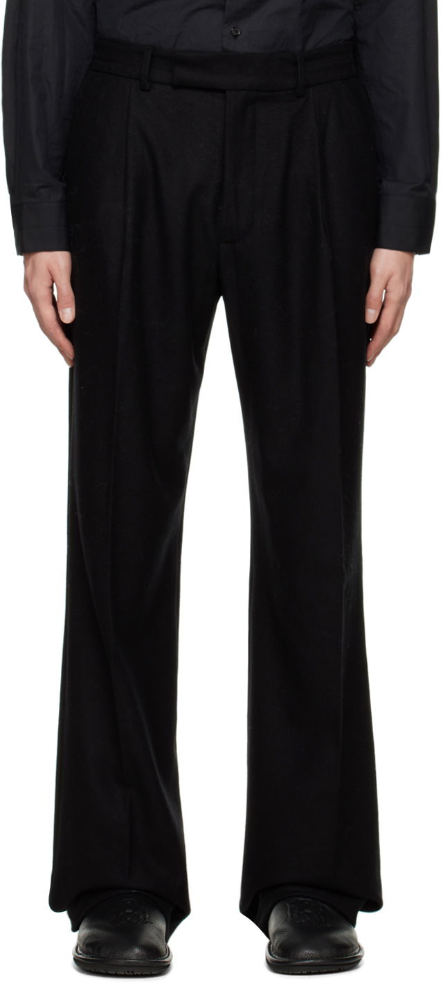 Hlače AMIRI AMIRI Double Pleated Flare Trousers Crna | AW22MAW019