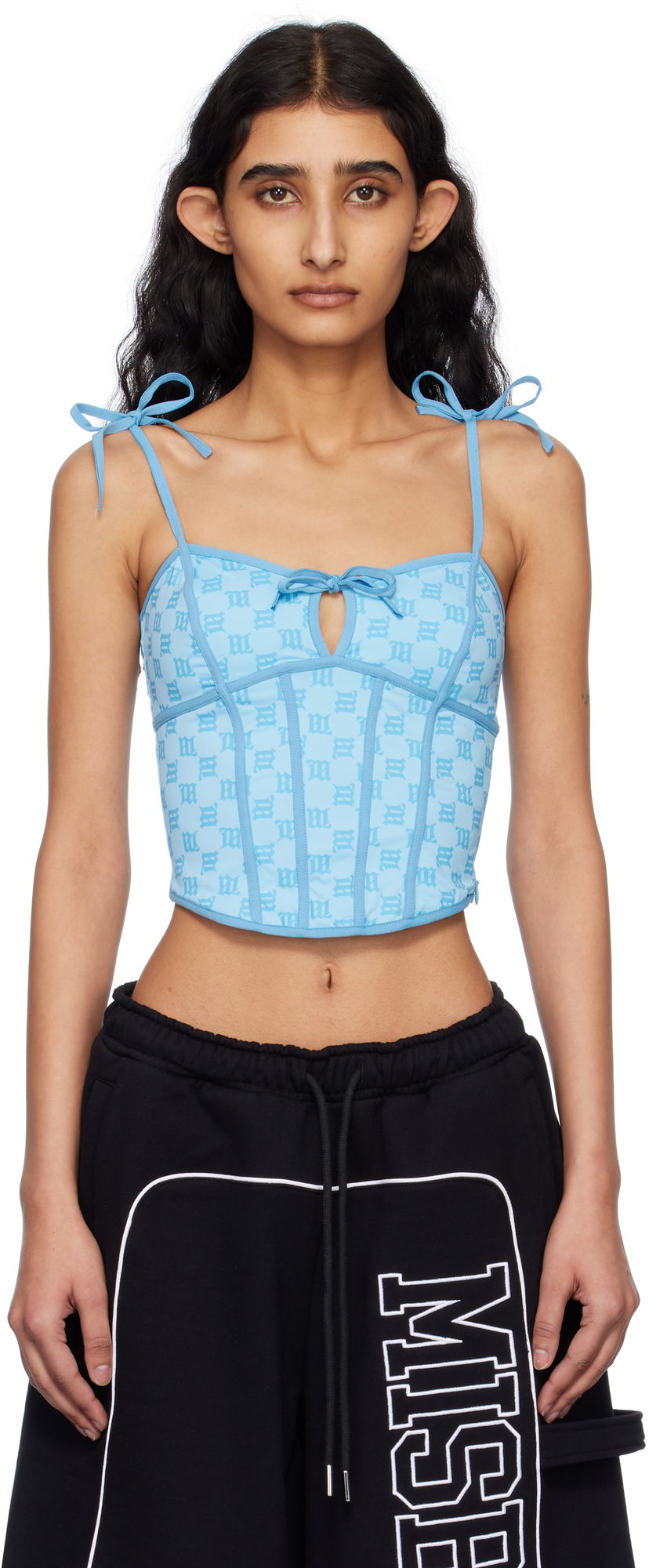 Majica bez rukava MISBHV MISBHV Monogram Coquette Tank Top Plava | 250W114