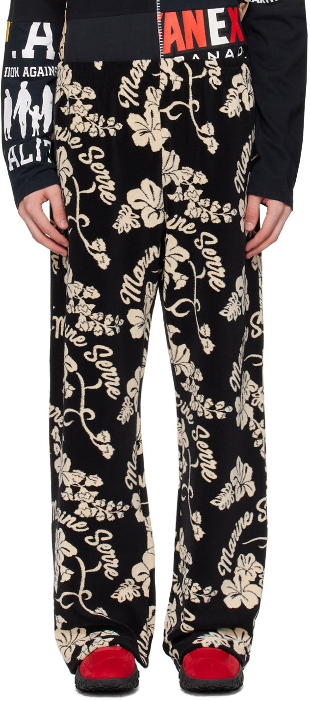 Trenirka Marine Serre Jacquard Sweatpants Crna | UPA046 CJER0035