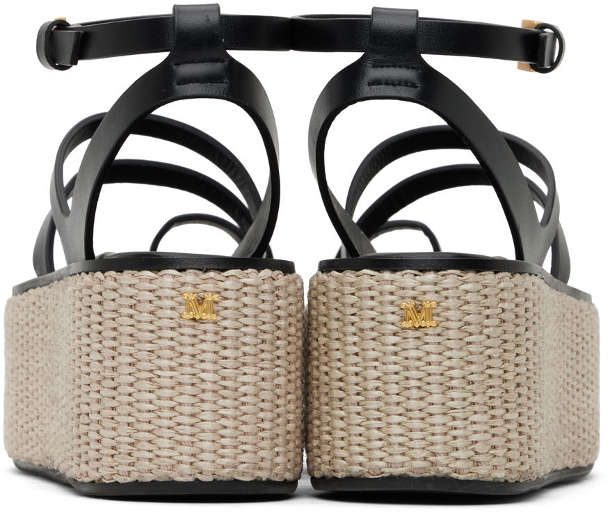 Njega cipela Max Mara Max Mara Biarritz Platform Sandals Crna | 2345210338600, 1