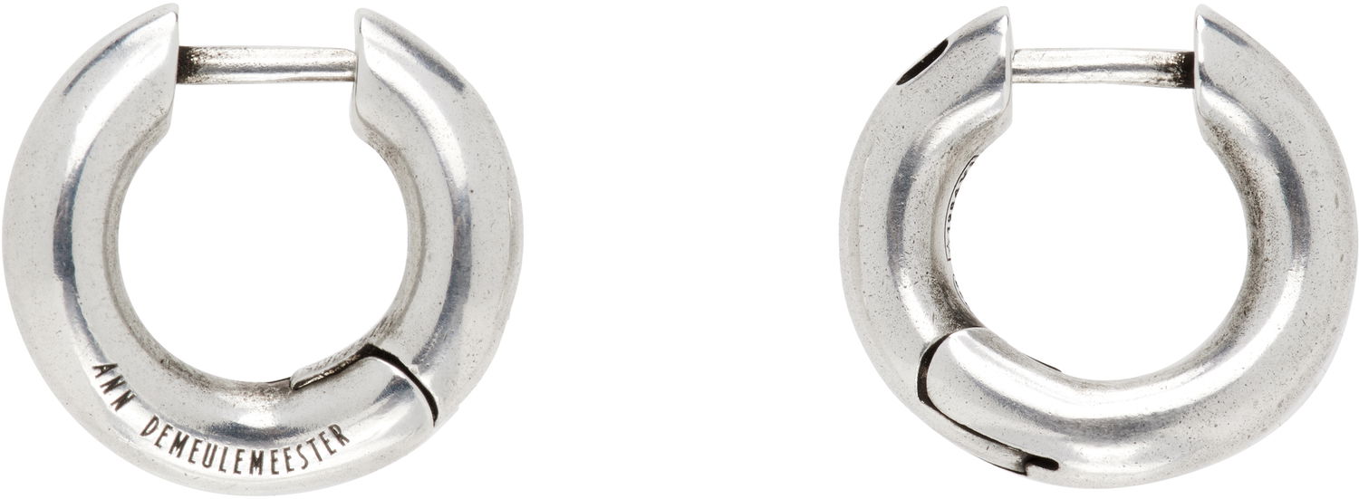 Naušnice Ann Demeulemeester Ann Demeulemeester Mariela Anatomic Silver Loop Earrings Metalik | 2520-W-JE07-JW020-070, 0