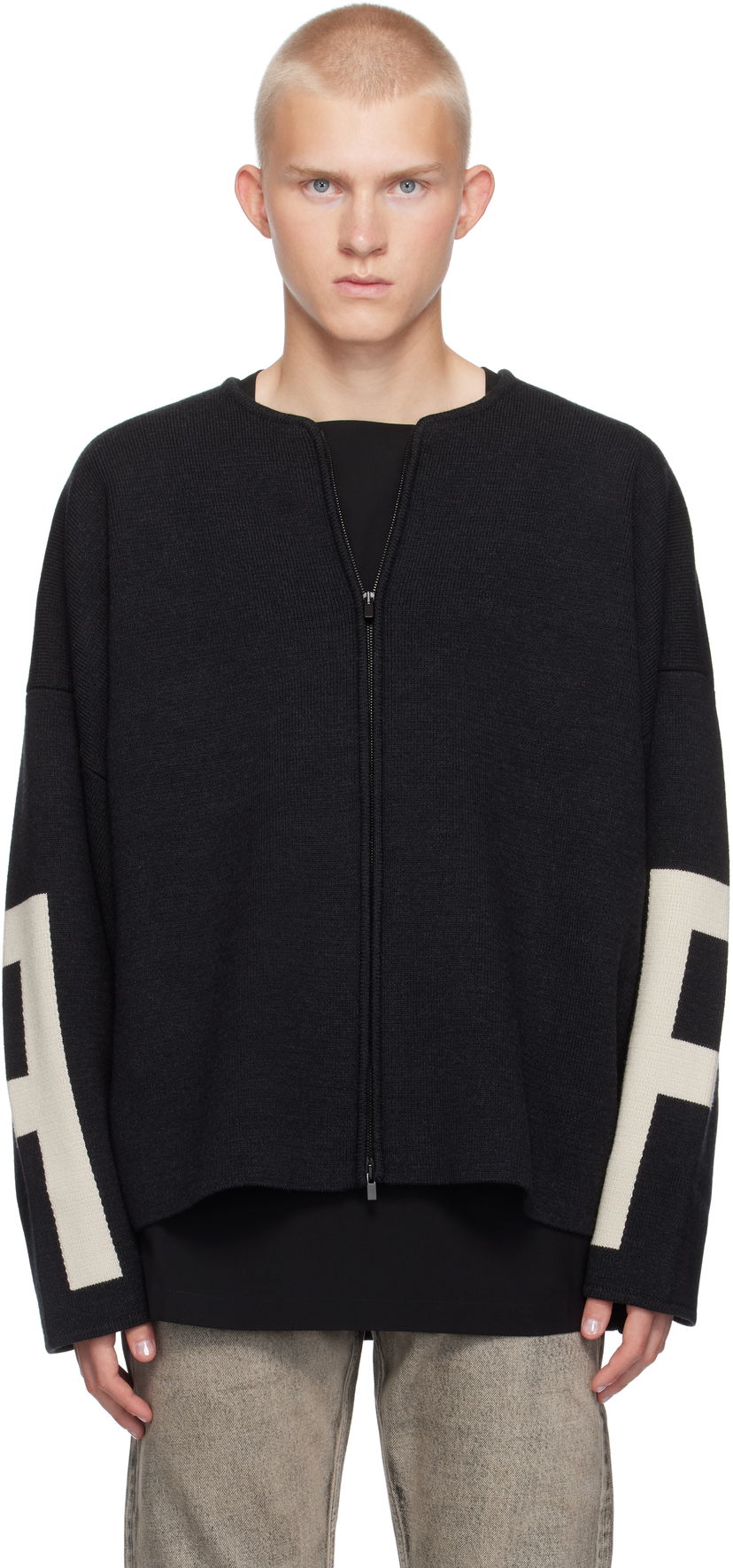 Džemper Fear of God Fear of God Merino Full Zip Sweater Crna | FG24FW20-0172MER