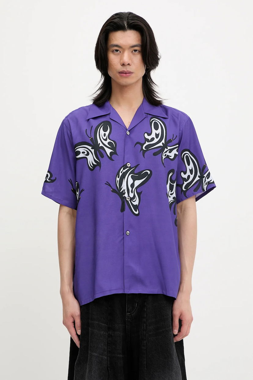 Košulja Needles Needles x Kae Tanaka S/S One-Up Relaxed Fit Shirt Ljubičasta | QV432