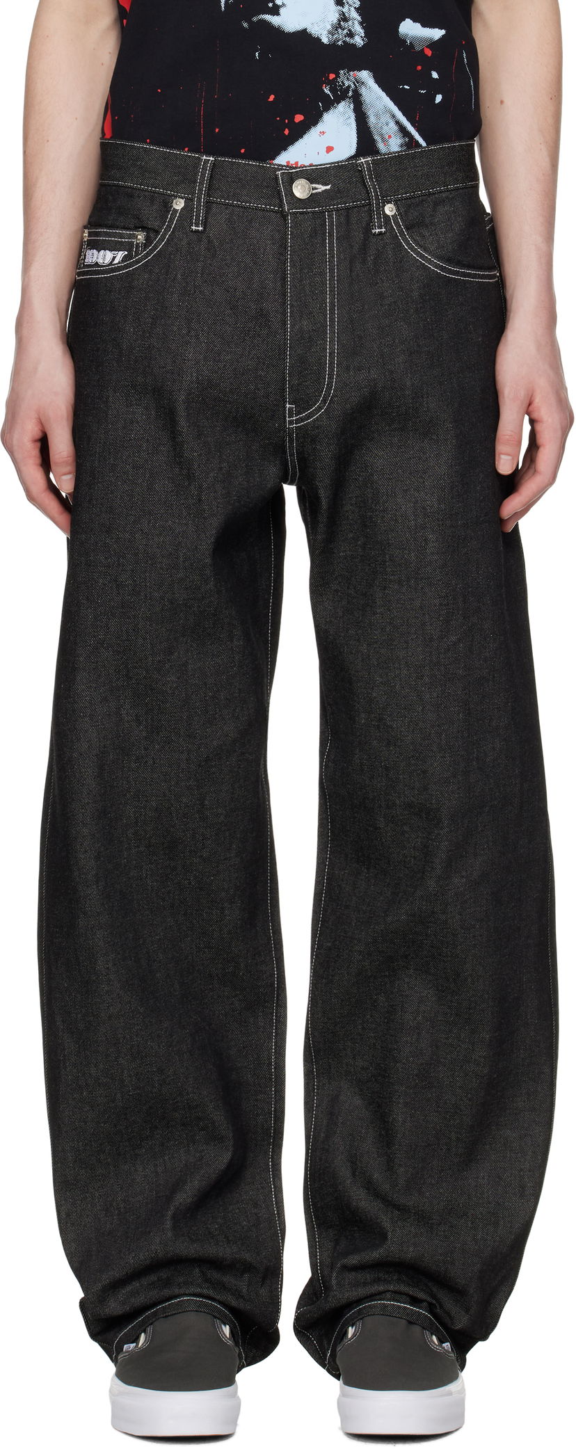 Jeans Awake NY Awake NY Five Pocket 100 Jeans Crna | AWK-SP25-PA002