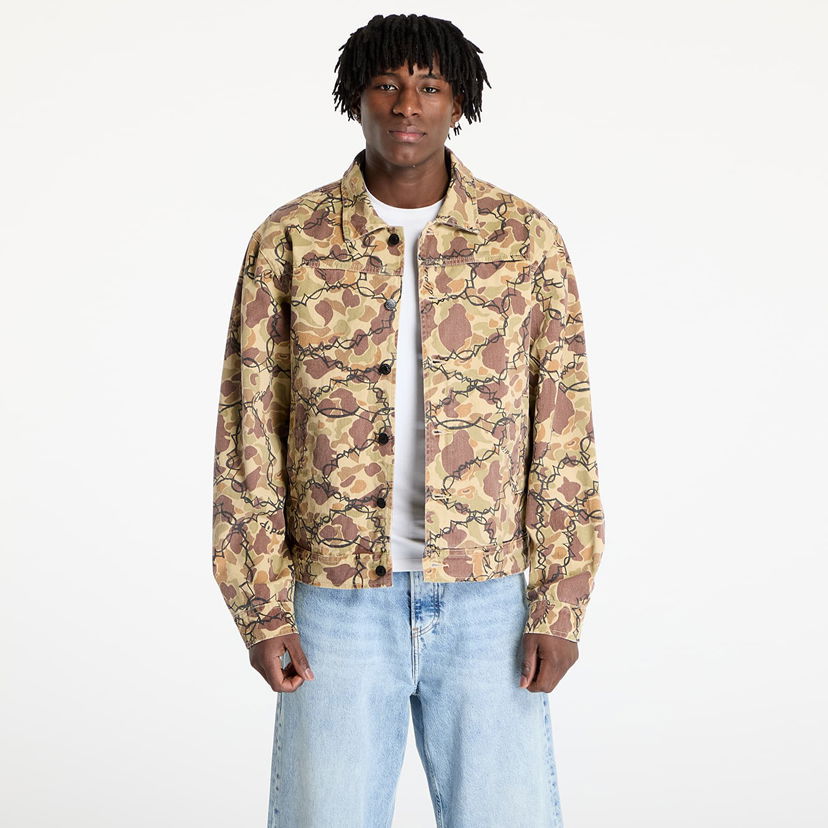 Jakna RIPNDIP RIPNDIP Wired Button Up Camo Jacket Bež | RNDSPR25102