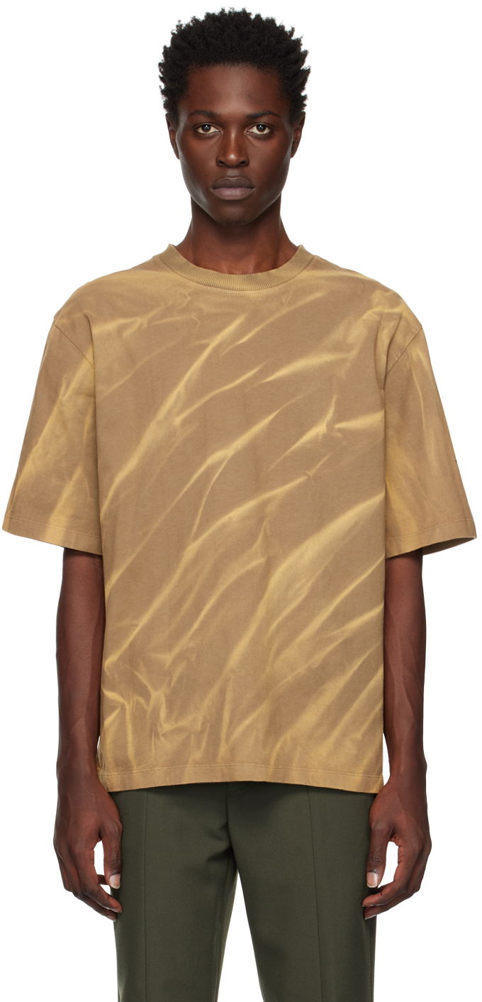 Majica kratkih rukava Dion Lee Crinkled Sunfade T-Shirt Bež | C3092R23