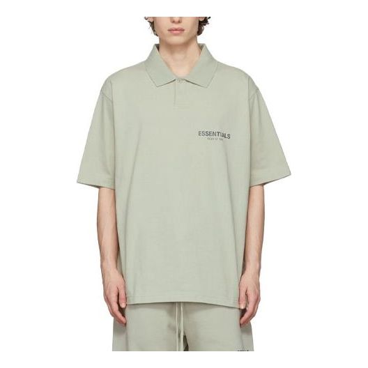 Polo majica Fear of God Essentials Polo Shirt Zelena | FOG-FW21-113