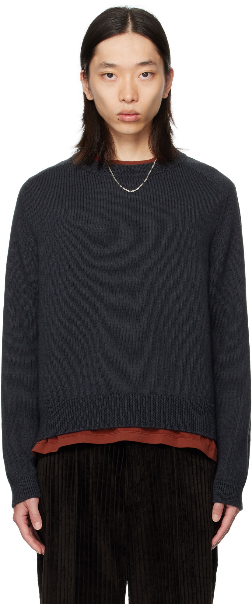 Džemper OUR LEGACY OUR LEGACY True Roundneck Sweater Tamnoplava | M4253TO