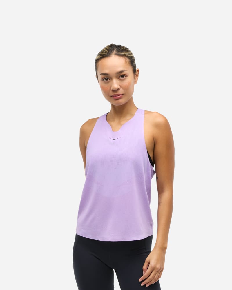 Majica bez rukava Hoka One One Race Day Running Singlet - Size Large Ljubičasta | 1164153-ARF