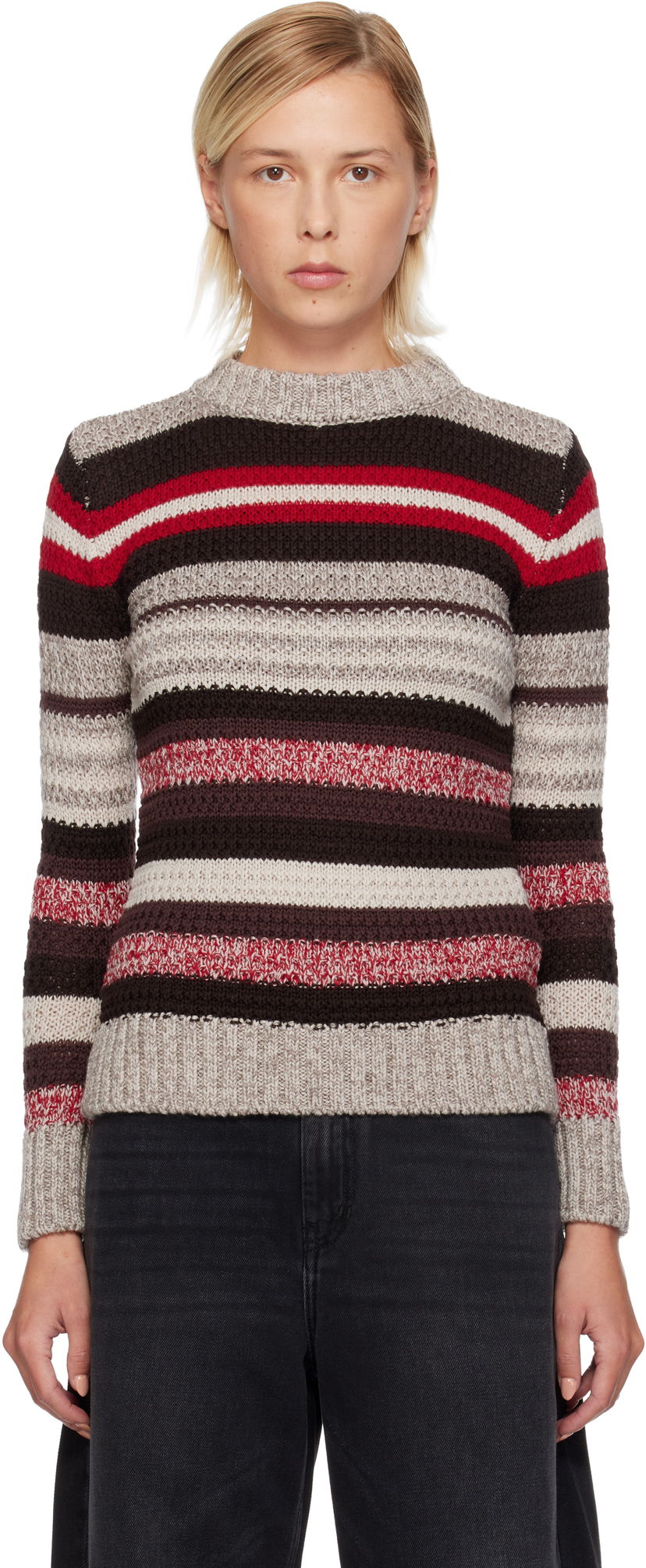 Džemper Max Mara Ilde Striped Knit Crewneck Sweater Višebojno | 2525366232600