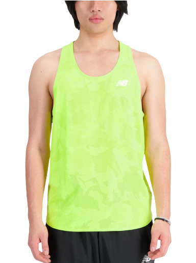 Majica bez rukava New Balance Q Speed Top Zelena | mt33280thw