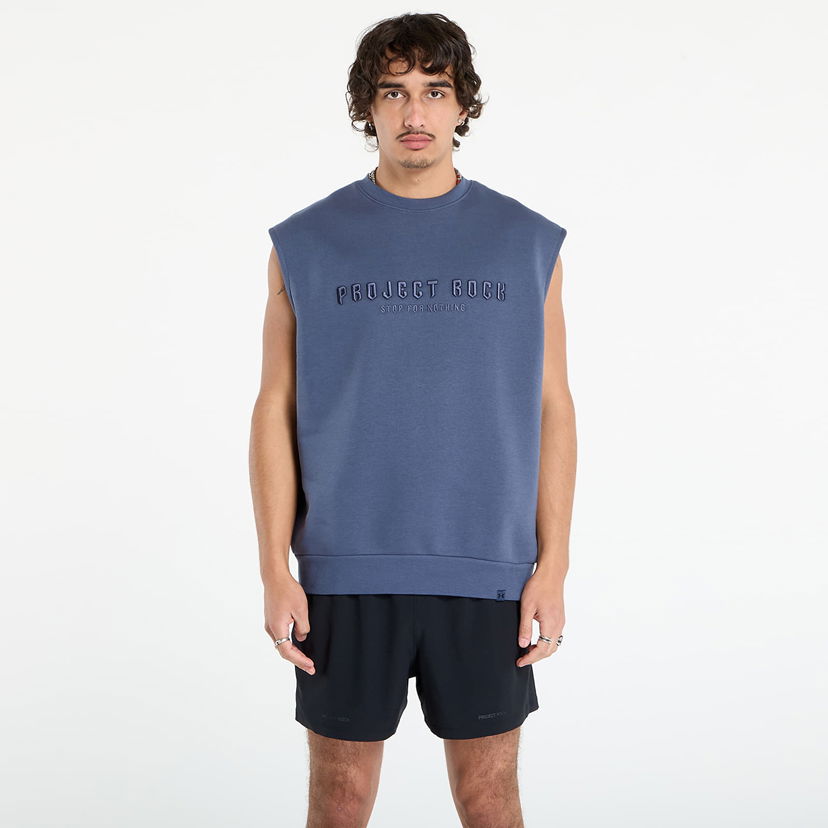 Dukserice Under Armour Project Rock Icon Sleeveless Sweatshirt Plava | 6005012-044