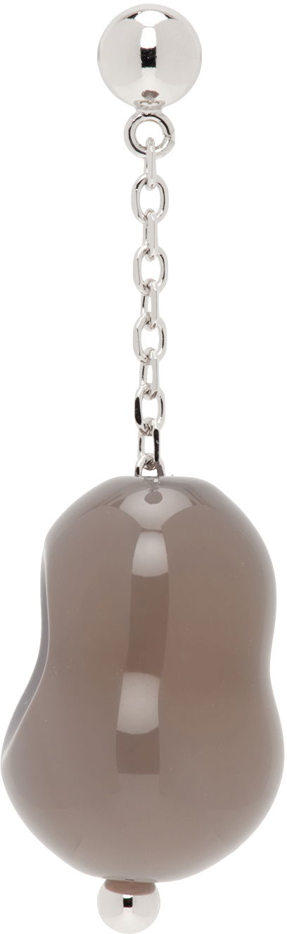 Naušnice LEMAIRE LEMAIRE Carved Stone Single Earring Siva | JW0066 LO0047