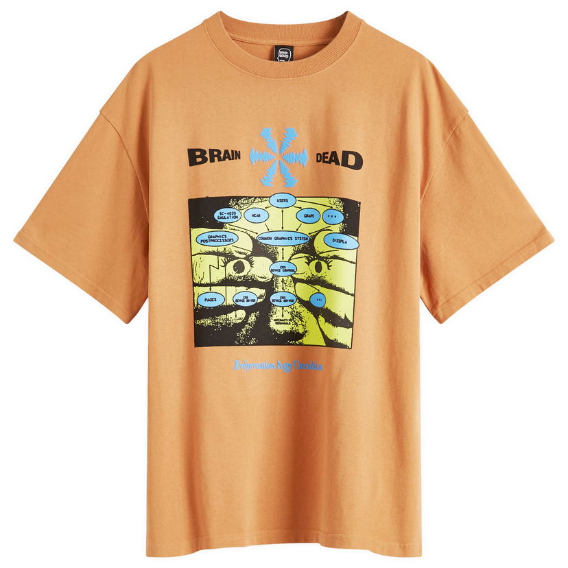 Majica kratkih rukava Brain Dead Information Age Occultism T-Shirt, Size Large, by Brain Dead Narančasta | BDP25TO00044-CUN