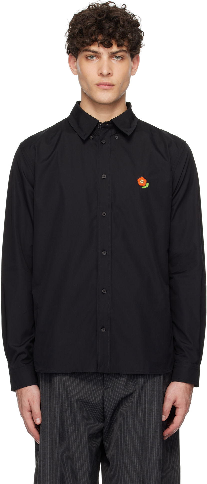 Košulja KENZO Kenzo Paris Pop Casual Shirt Crna | FF55CH4109LI