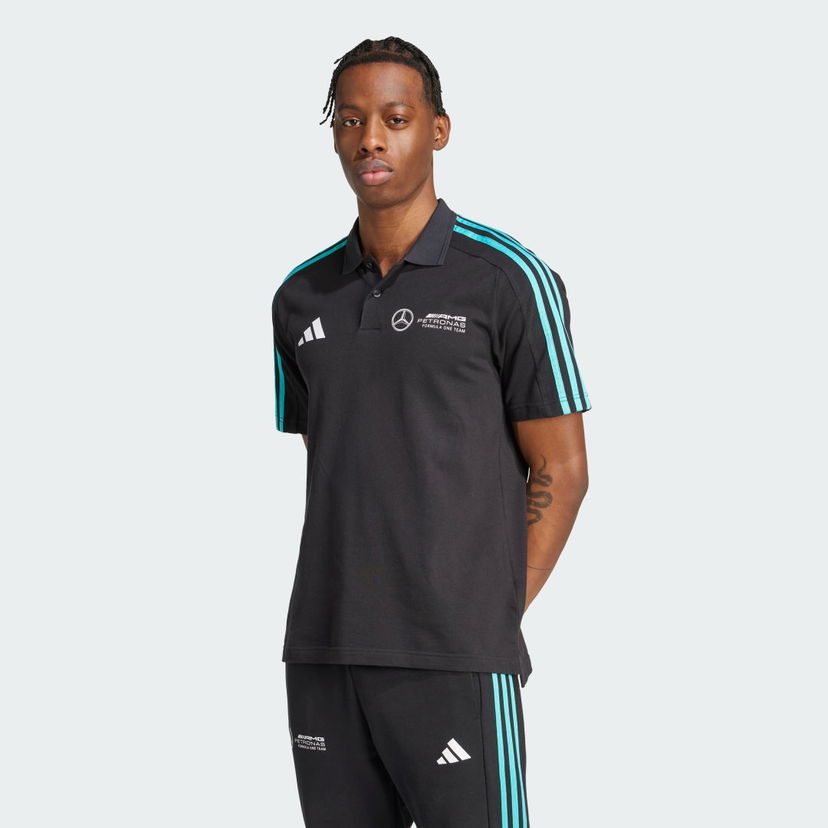 Polo majica adidas Performance Mercedes - AMG Petronas Formula One Team DNA Polo Shirt Crna | JV5430