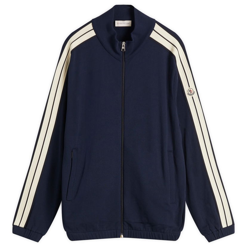 Bomber jakna Moncler Moncler Men's Zip-Up Fleece Sweatshirt Tamnoplava | 8G000-47-89AWU-742