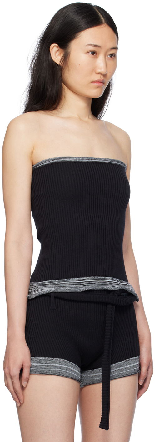 Majica bez rukava Ottolinger Ottolinger Fringes Tube Top Crna | 708602, 1