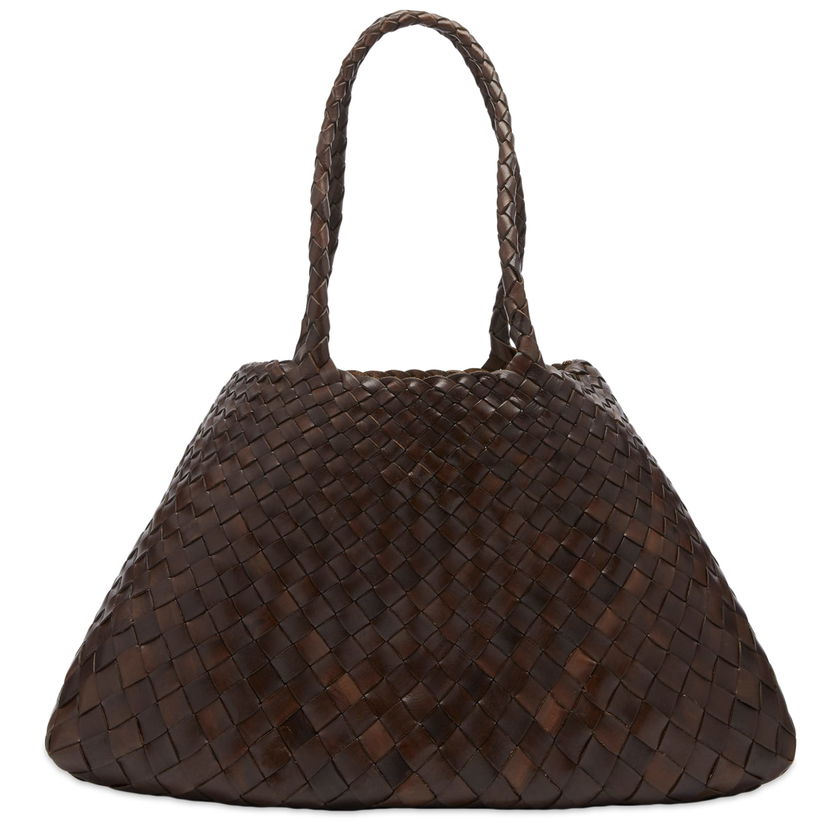 Ručna torbica Dragon Diffusion Santa Croce Large Bag Smeđa | 8892-DARKBROWN