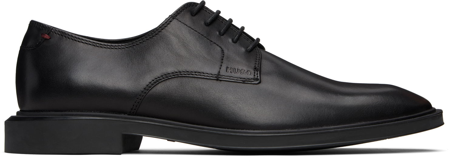 Tenisice i cipele BOSS Rubber-Sole Leather Derbys Crna | 50529049, 0