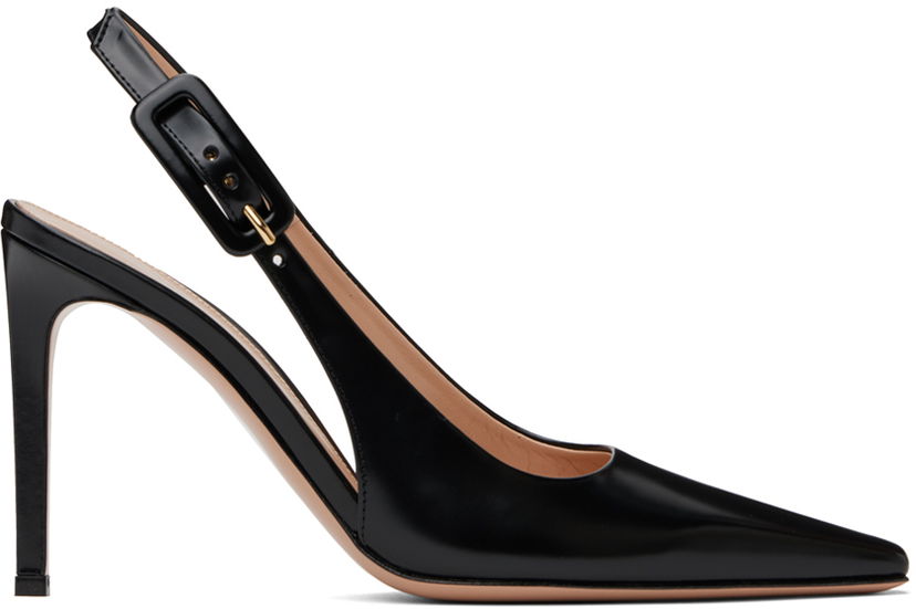 Tenisice i cipele Gianvito Rossi Tokio Leather Slingback Heels Crna | G95441-95RIC-TOK