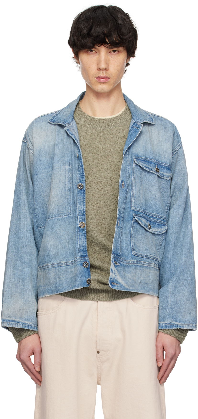 Jakna Maison Margiela Maison Margiela Sports Denim Jacket Plava | S50AM0637 M30021
