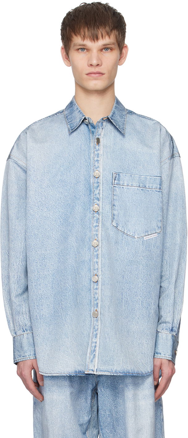 Košulja Alexander Wang Printed Shirt Plava | UWC1241675
