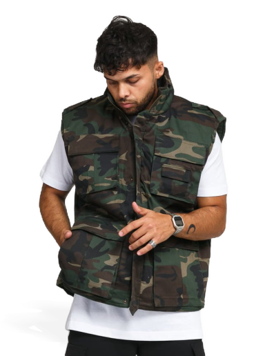 Prsluk Urban Classics Ranger Vest Zelena | BD4014 Green Camo