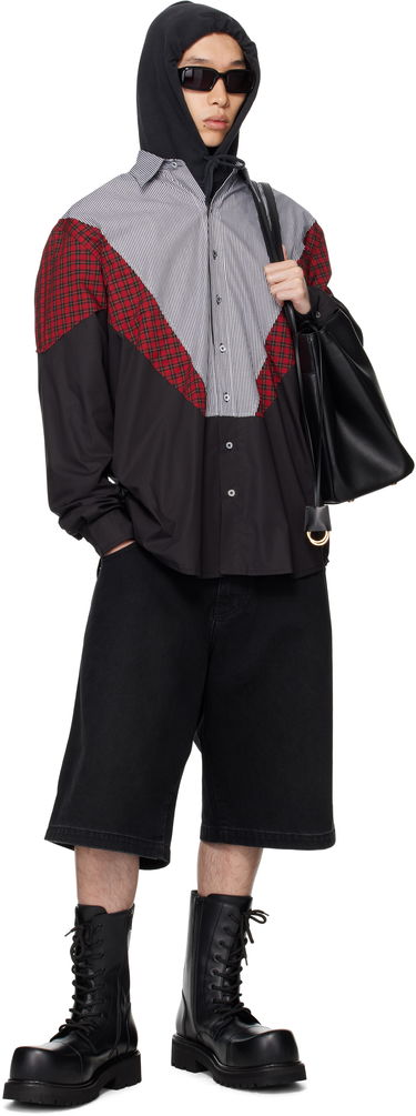 Košulja VETEMENTS VETEMENTS Tracksuit Panelled Shirt Crna | UH76SH860BR, 3