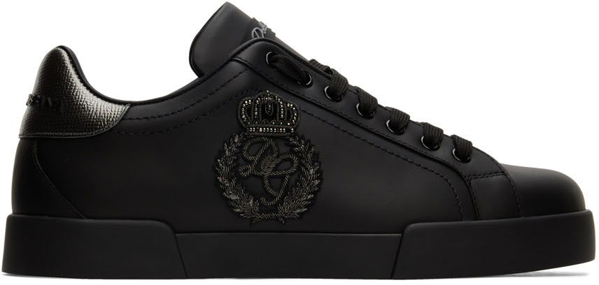 Tenisice i cipele Dolce & Gabbana Black Portofino Sneakers Crna | CS1761AH164, 0