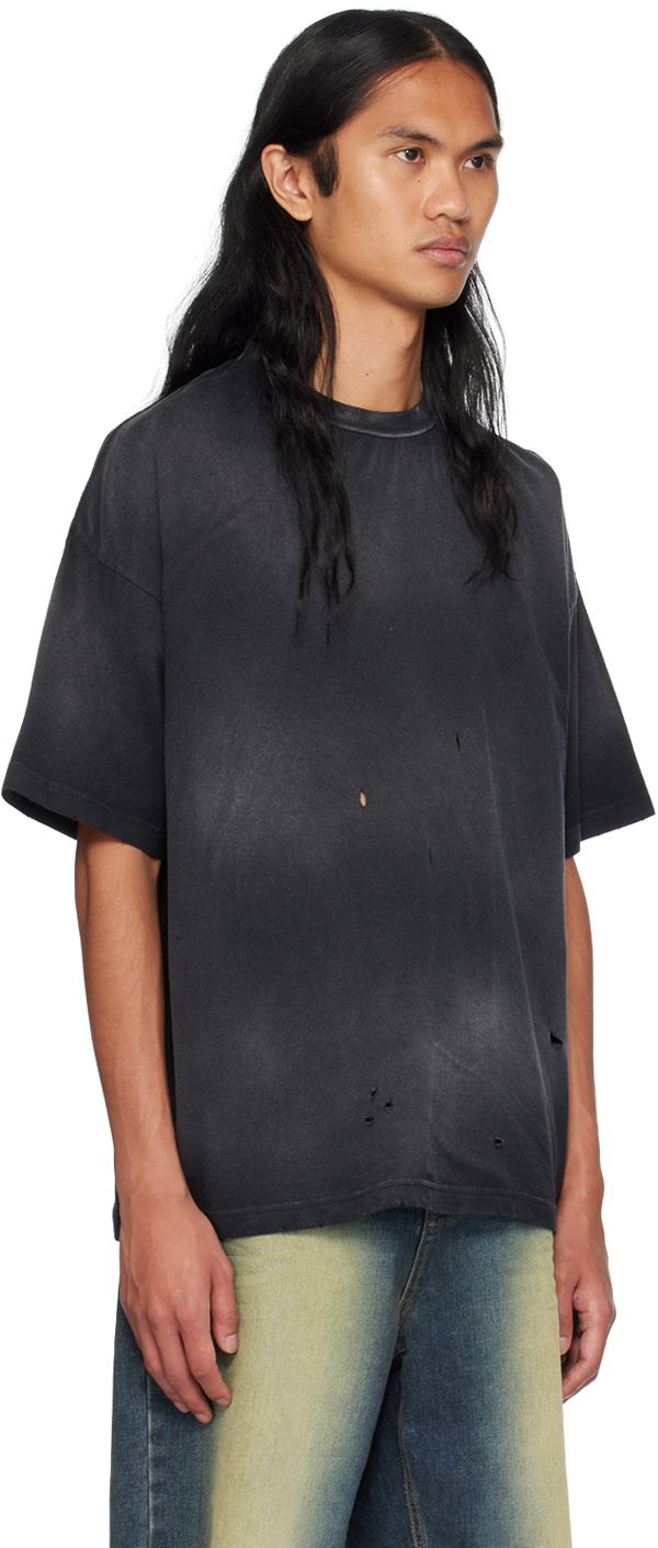 Majica kratkih rukava We11done Distressed T-Shirt Crna | WD-TT2-24-742-U-BK, 1