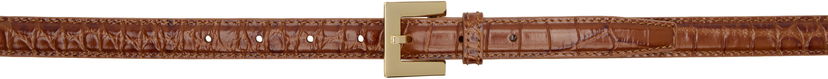 Pojasevi Anine Bing ANINE BING Nicola Embossed Leather Belt Smeđa | A-12-10975-BWN1