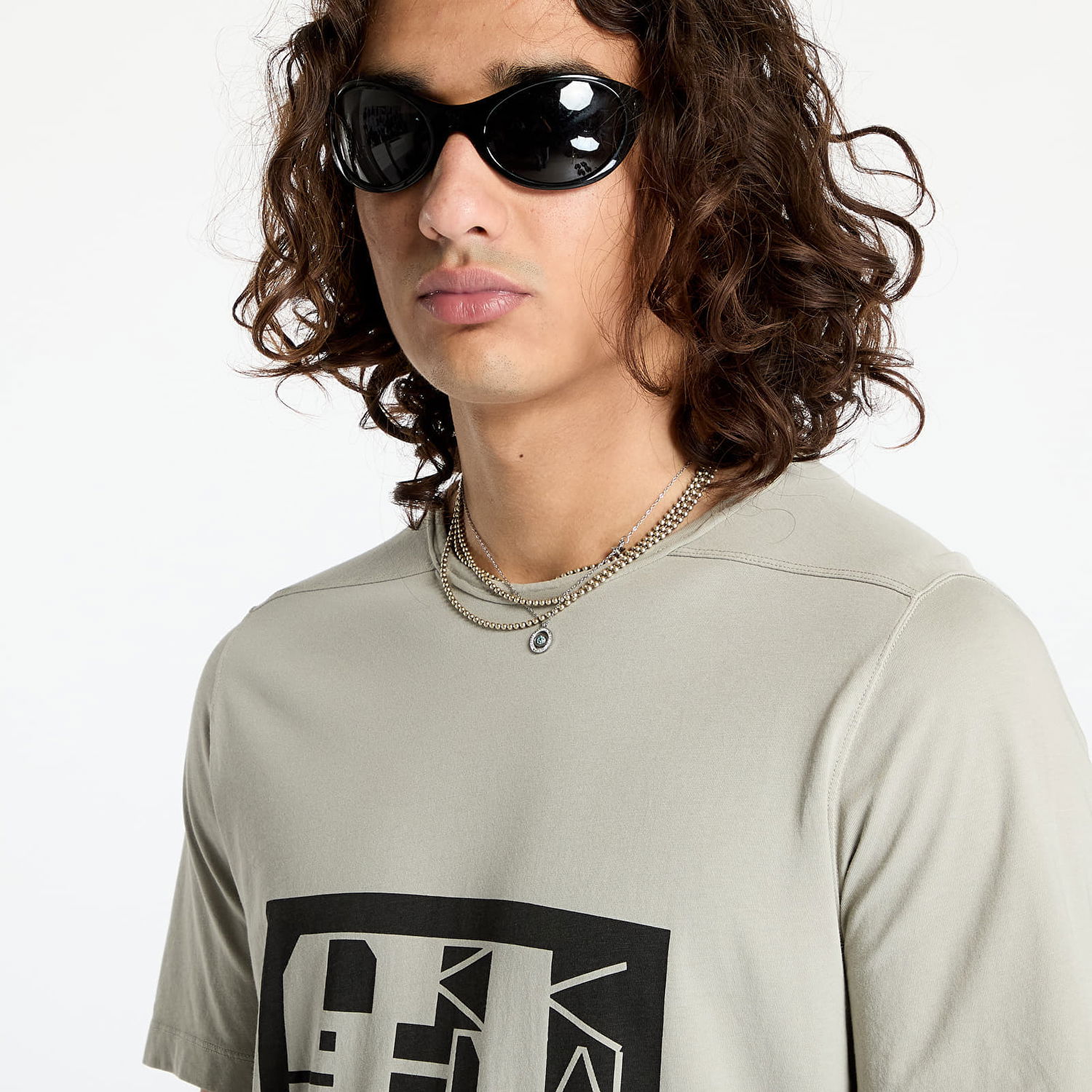 Majica kratkih rukava Rick Owens DRKSHDW Knit Level T-Shirt Bež | DU02D2250 RNEP2P 0809, 1