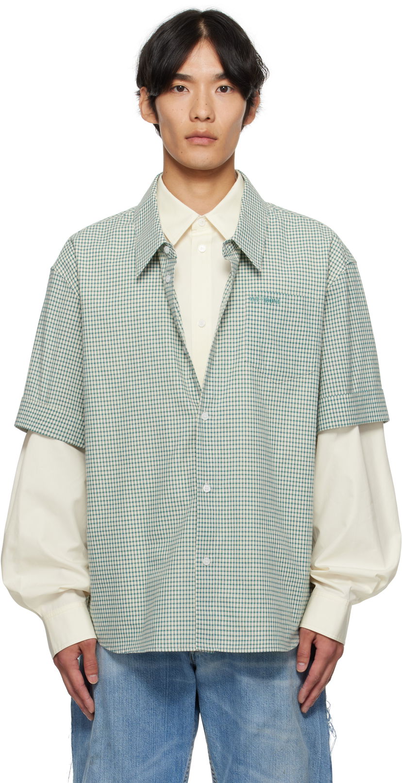Košulja We11done We11done Detachable Sleeves Shirt Zelena | WD-SH2-25-181-M-BG