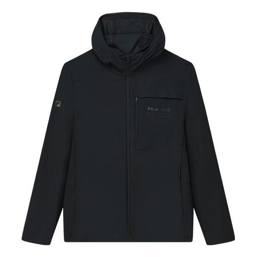 Vjetrovka FILA Athletics Knit Hooded Jacket Crna | A11M211510F-BK