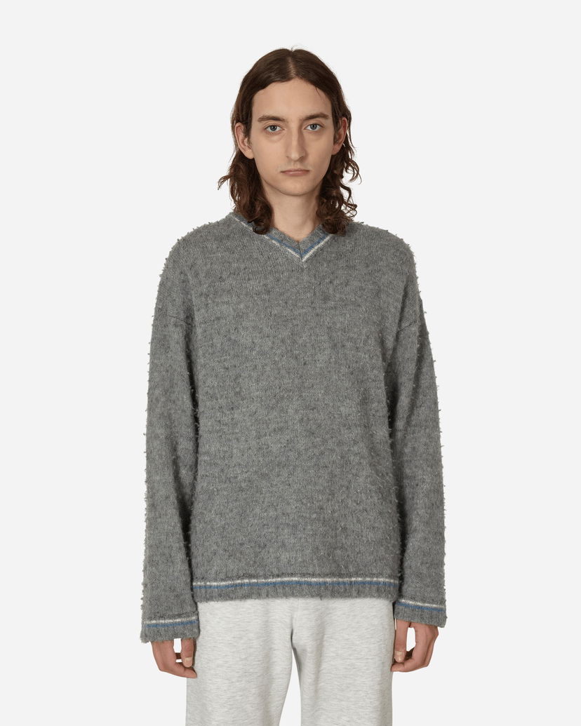 Džemper ERL Washed V-Neck Sweater Siva | ERL05N002 1