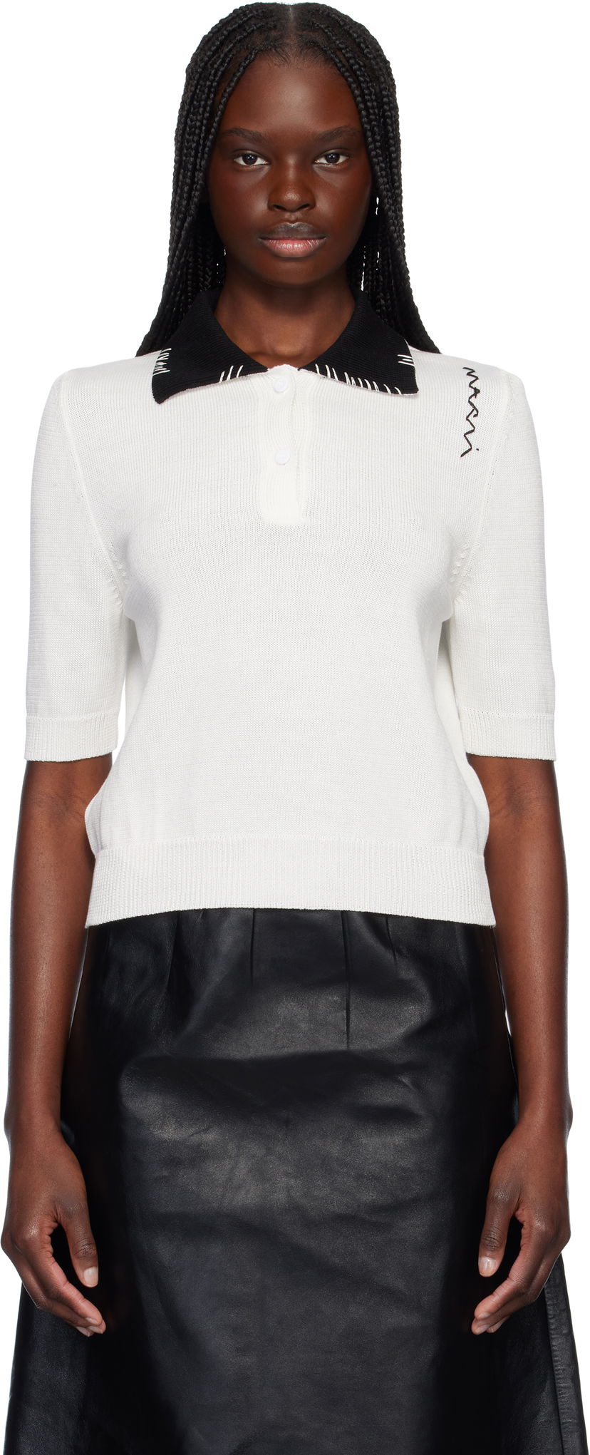 Polo majica Marni Marni Cotton Polo Bijela | POMD0049EQ UFCN54