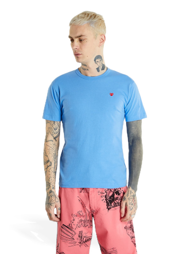 Majica kratkih rukava Comme des Garçons PLAY Heart Logo Tee Plava | AZT314 blue