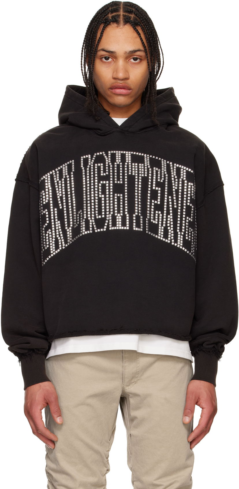 Dukserice MISBHV MISBHV 'Enlighted' Cropped Hoodie Crna | 250M215
