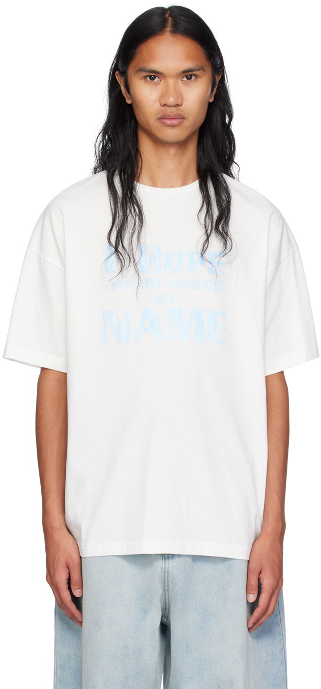 Majica kratkih rukava We11done Lettering T-Shirt Bijela | WD-TT2-24-760-U-WH