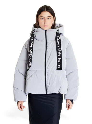 Pernata jakna CALVIN KLEIN Long Drawcords Soft Siva | J20J220017 PQY
