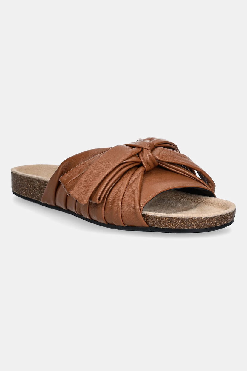 Tenisice i cipele JW Anderson JW Anderson Knotted Leather Slides Smeđa | SN0096.LA0161.640