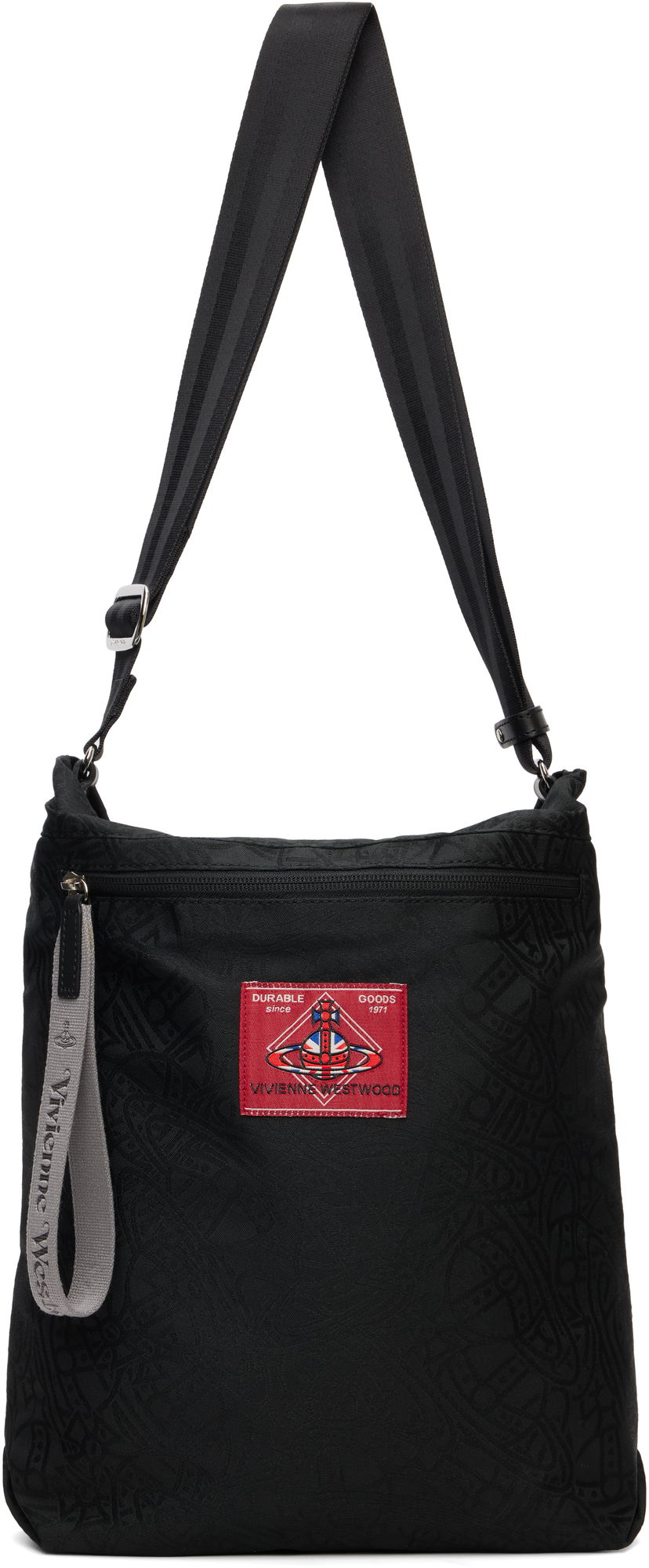 Torba za rame Vivienne Westwood Vivienne Westwood Tangled Orb Jacquard Luke Pouch Crna | 4802000GU-W016Q-