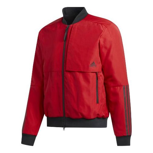 Bomber jakna adidas Originals Bomb Series Pattern Jacket Crvena | GG0765