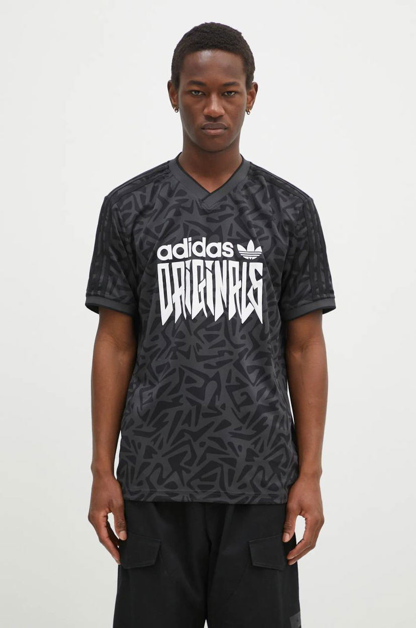 Majica kratkih rukava adidas Originals Abstract Print Jersey T-Shirt Crna | IX9654